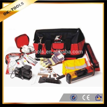 new 2014China alibaba wholesale supplier 15pcs car emergency kit set manufacturer