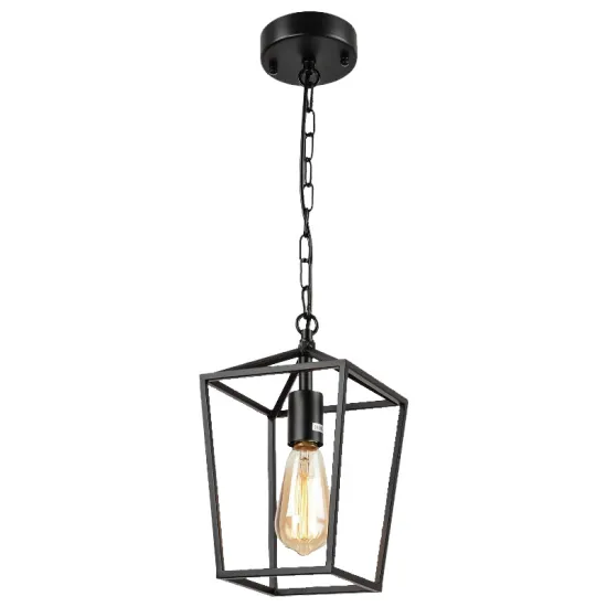 Black Industrial Farmhouse Chandelier Lighting for Kitchen Island and Restaurant