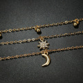 Fashion Women Necklace Moon Charms Necklace for Ladies