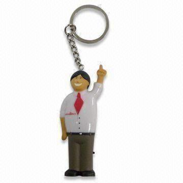 Plastic Keychain, Capable of Making Noise, Made of ABS Material