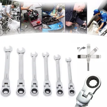 6-32mm Chrome Vanadium Flexible Head Ratchet Wrench Set