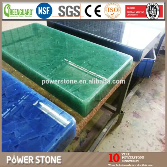 Blue Artifical Onyx Stone Slabs Luxury Decoration