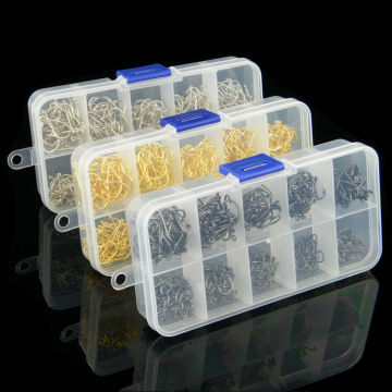 Newmajor 500pcs/caixa de tamanho de gabarito farpado de tamanho para carpa e pesca com mosca