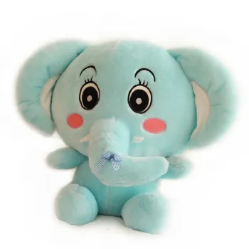 Plush turquoise elephant