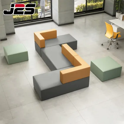 Customized S Shape Modular Leather Sectional Sofa Set