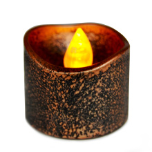 Coffee Colored Plastic Flameless Led Tea Light Candles