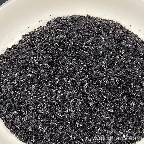 Черный блестящий супер калийский чешуйка