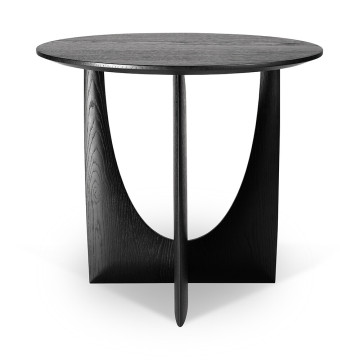 Wabi Sabi Oak Round Nordic Wooden Bedroom Nightstand