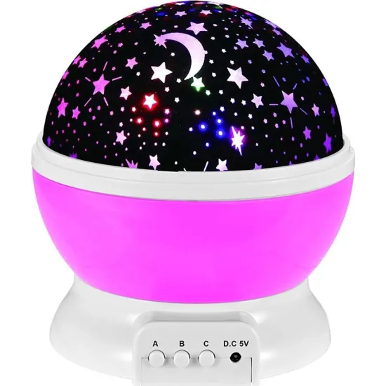 360 Degree Romantic Cosmos Moon Star Sky Projector Lamp with Speaker
