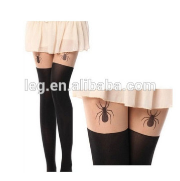 Spider Printed Tattoo Sheer Stockings Pantyhose Tights