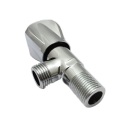 Chromed ninety degree quadrangle handle angle valve