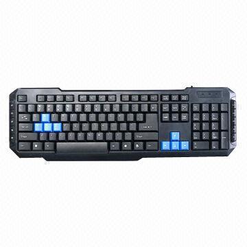 USB Keyboard with 104 Standard and 10 Multimedia Keys, Can be Wired or Wireless