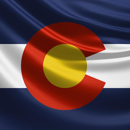 Printed Brass Grommets Polyester Colorado State Flag