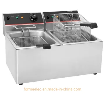5.6kw Desktop Electric Fryer 2-Tank 2-Basket 16L Electric Fryer
