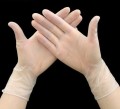 gants en vinyle transparent sans poudre