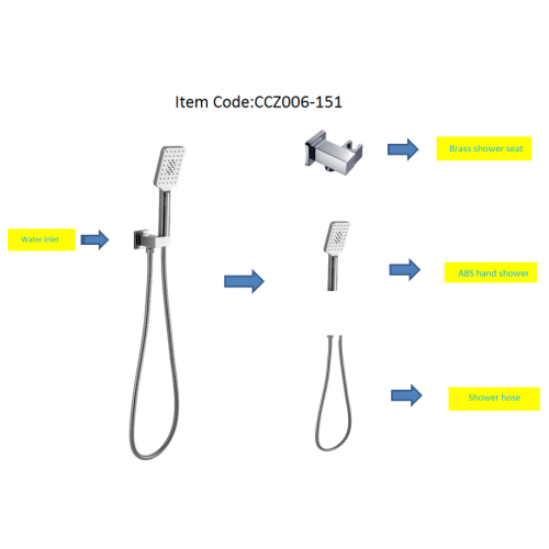 Abito per doccetta in ABS con doccetta e doccetta