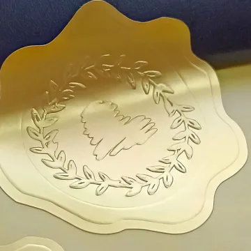 Transparent Gold Stickers