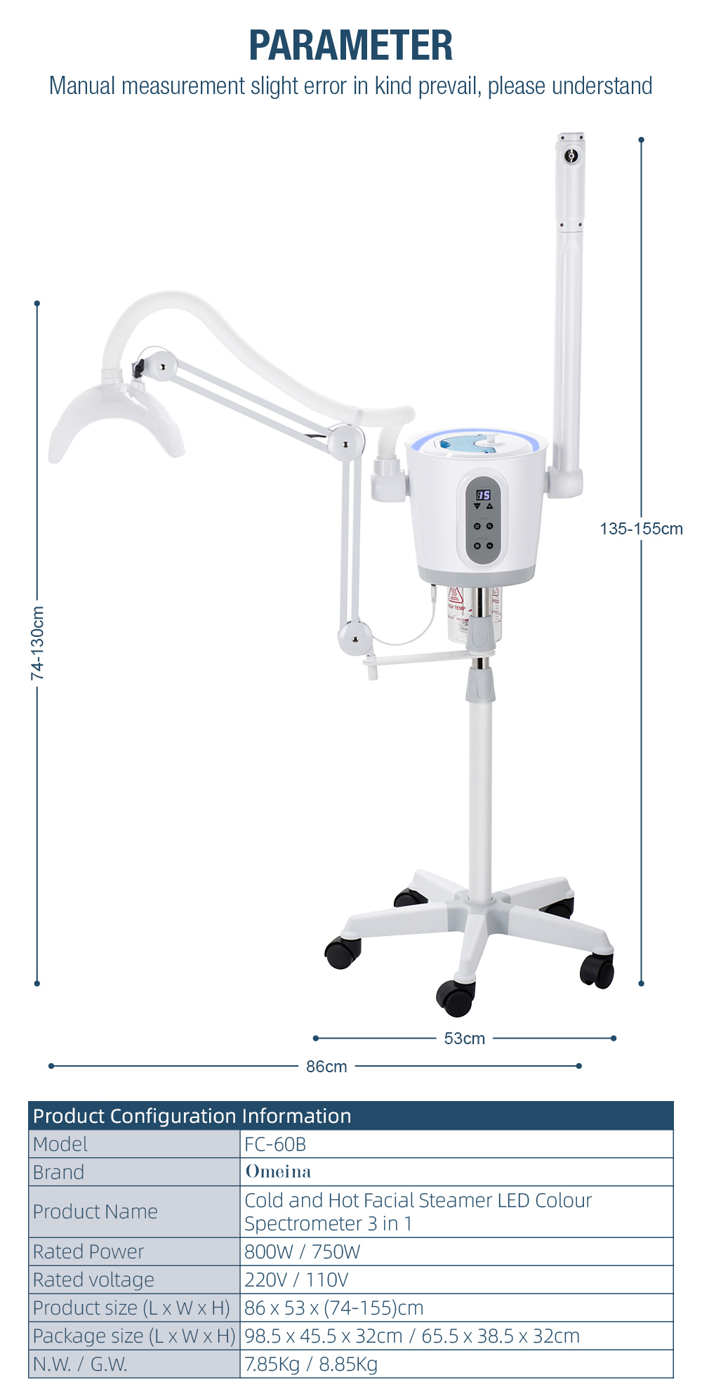 3 in 1 facial steamer