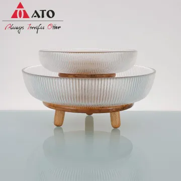 Vertical white table decor crystal glass fruit plate