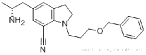 5-[(2R)-2-Aminopropyl]-2,3-dihydro-1-[3-(phenylmethoxy)propyl]-1H-indole-7-carbonitrile CAS 459868-73-6