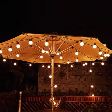 Solar Powered LED Festoon Patio Garland Lights - Waterproof Party String Lights G50