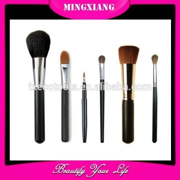 High quality CUSTOM Black color 7pcs makeup brush set/cosmetic brushes
