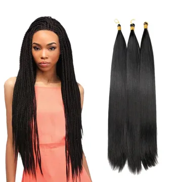 22Inches Long Bone Silky Straight Hair Bundles Extensions Ombre Hair Pre Stretched Braiding Hair For Black Women