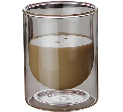 High borosilicate heat-resistant double decker glass