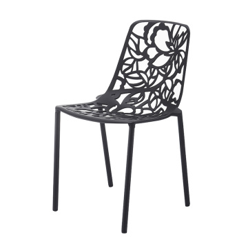 Mid Century Luxury Aluminum Outdoor Dining Chair Frame