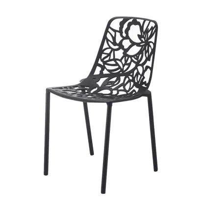 Mid Century Luxury Aluminum Outdoor Dining Chair Frame