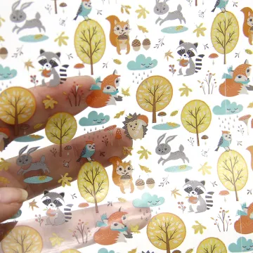 New Animal Cat 20*33cm Transparent Stripe Printed Synthetic Leather Patchwork For Hair Bow Bag Wallet Phone Cover DIY,1Yc7637