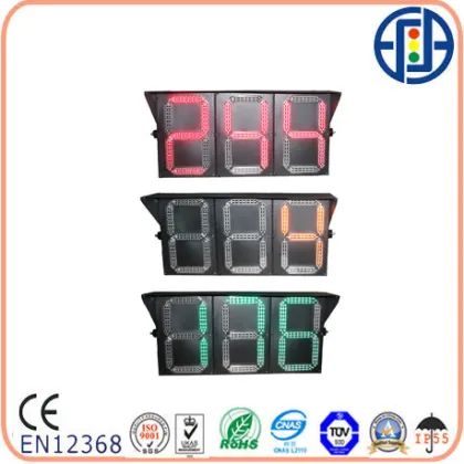 2.5 Digit Tri-Color Countdown Meter Road Traffic Signal Light