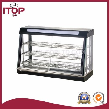 Glass food warmer display showcase