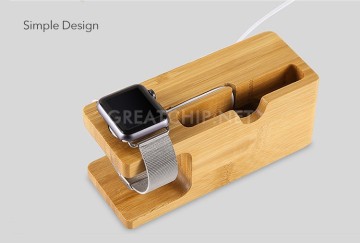 Smart watch holder for apple watch wood holder