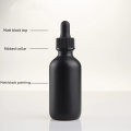 2oz mot Matte qora shisha idishni doimiy shisha tomchisi