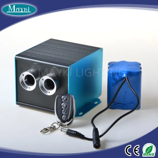 Bettery powered optical fibre light with 10LED ligth source polymer fiber optic tail dimmable remote controller for residential