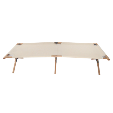 Portable Folding Wooden Bed for Camping and Travel