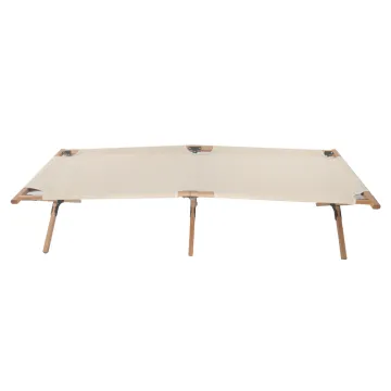 Portable Folding Wooden Bed for Camping and Travel