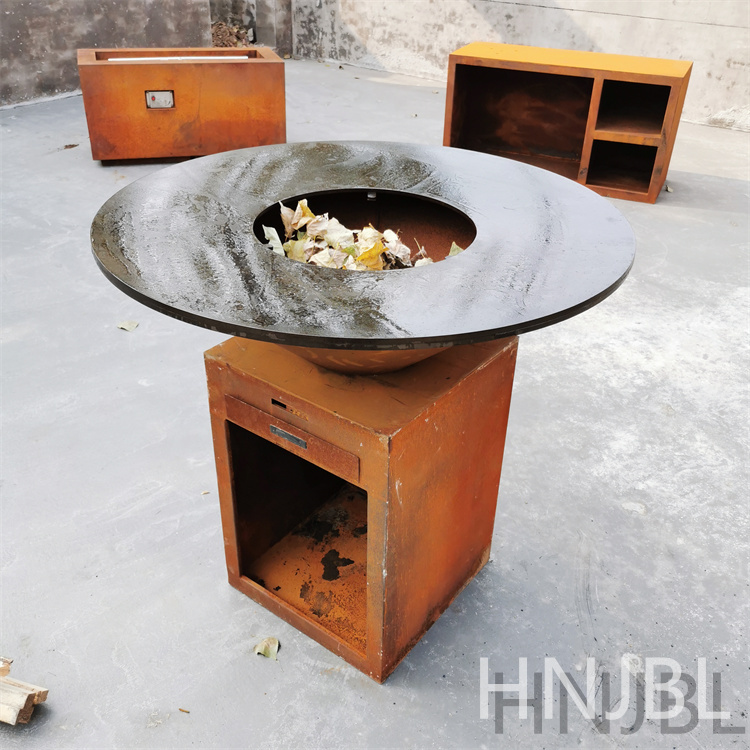 Corten Steel Brazier Firepit BBQ