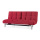 เตียงนอนโซฟาปรับนอนได้สีแดง Futon