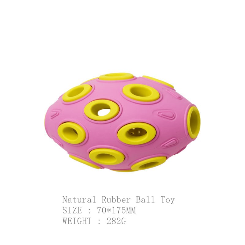 Non-toxic Rubber Dog Ball Toy Interactive Hollow Rubber 