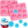 Molde fondant de floco de neve molde de silicone floco de neve de Natal