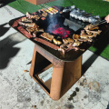 Outdoor rust corten steel grill BBQ