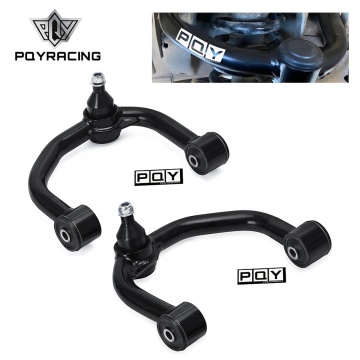 Front Upper Control Arms with Ball Joint 2-4" Lift 6-Lug Heavy Duty Tubular Assembly Left & Right for 04-20 Ford F150 PQY-CKL02BK