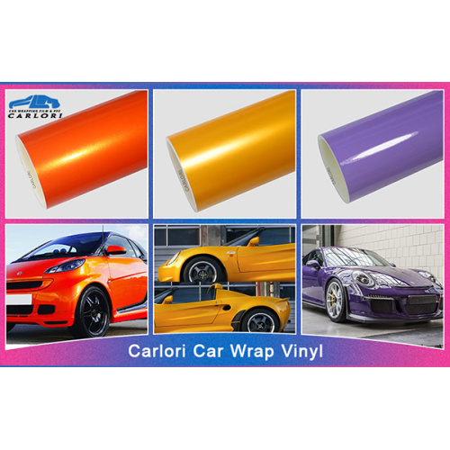 Kovová fantazie citron žlutý auto wrap vinyl