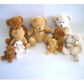 Jointed bear mini stuffed toy