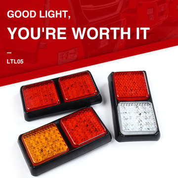 Universal gari la LED LED STOP STOP Mkia Taa Nyekundu+Amber kwa Lori la Trailer