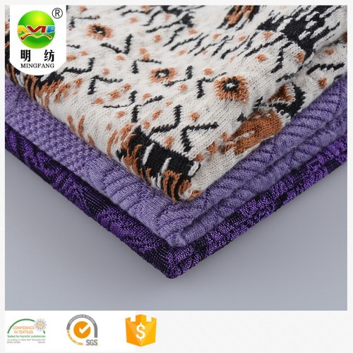 Fashion kain, Poliester katun spandex jacquard kain rajut