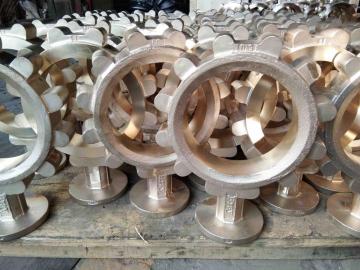 Sand casting bronze butterfly valve body
