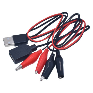 USB Male Female Connector Clips - Alligator Test Clips for Power Supply Extension